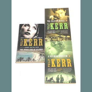 Phillip Kerr - Vintage Paperback lot of 3 Bernie Gunther Novels - German Requiem - Pale Criminal - Other Side of Silence - PreOwned Good