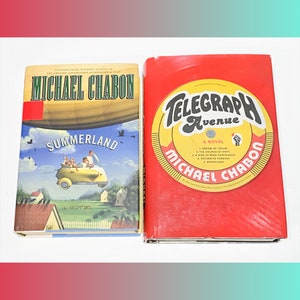 Michael Chabon - Summerland & Telegraph Avenue - Vintage Hardcover Book Lot of 2 - Pre Owned Book - Very Good Condition