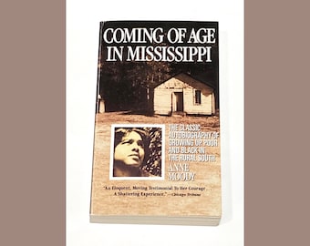 Coming of Age in Mississippi - Anne Moody - AutoMemoir Bio - Growing Up Black in Rural South - Vintage Paperback Book -   Condition Good