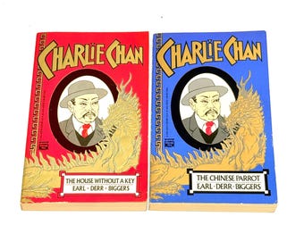 Charlie Chan - Earl Derr Biggers - vintage paperback lot of 2 - mystery set