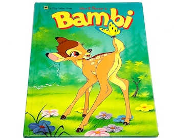 Walt Disney's Bambi - Big Golden Book - 1984 Children's Book - Vintage Hardcover Book - PreOwned Good Condition