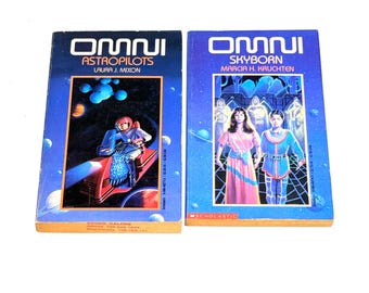 Omni - vintage paperback lot of 2 - Astropilots - Skyborn - Scholastic sci fi