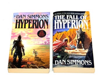 Dan Simmons - Hyperion - Fall of Hyperion - vintage paperback lot of 2