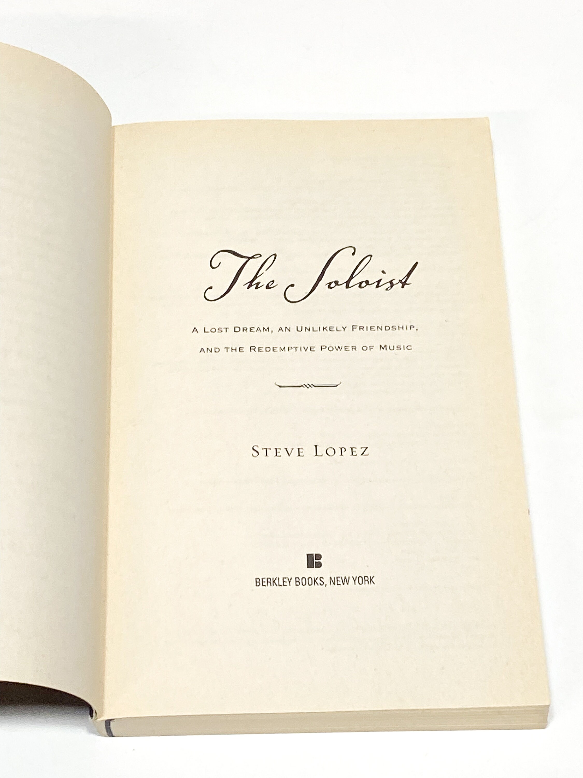 The Soloist Steve Lopez Literary Fiction Novel Book 