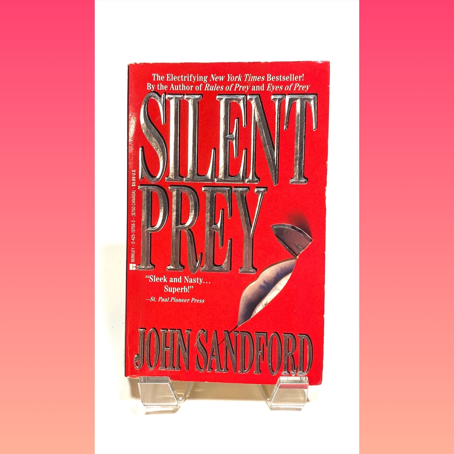 John Sandford Silent Prey Paperback Vintage Book Etsy