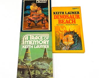Keith Laumer Paperback Books: Dinosaur Beach, Galactic Odyssey Sci-Fi - Preowned Good