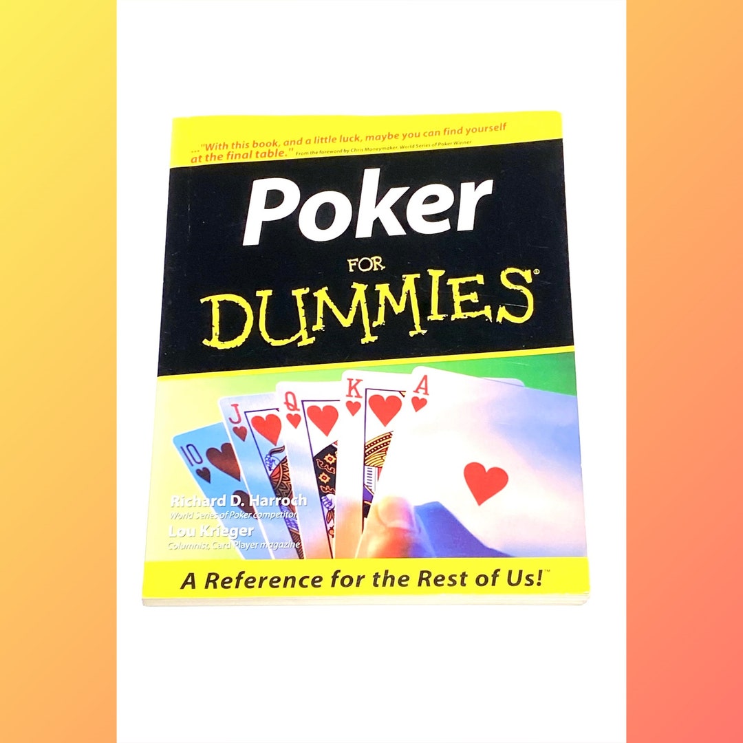 Poker for Dummies Poker Playing Book Gift for Poker Player Vintage