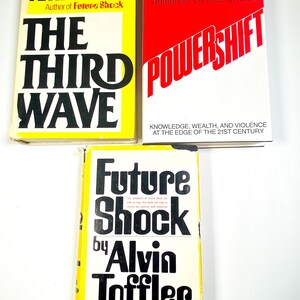 three books on the subject of the future shock by alvin toffler