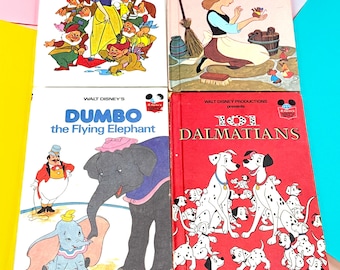 Disney Children's Books: Vintage Hardcover Fairy Tales - Pre-owned Set of 4