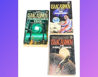 Isaac Asimov Paperback Books: Vintage Sci Fi Lot, Preowned Good Condition
