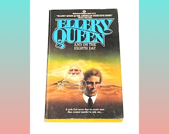 Used Fiction Paperback Book - Ellery Queen - And On the Eighth Day - Vintage Mystery Novel - Crime Novel - Pre Owned - Good