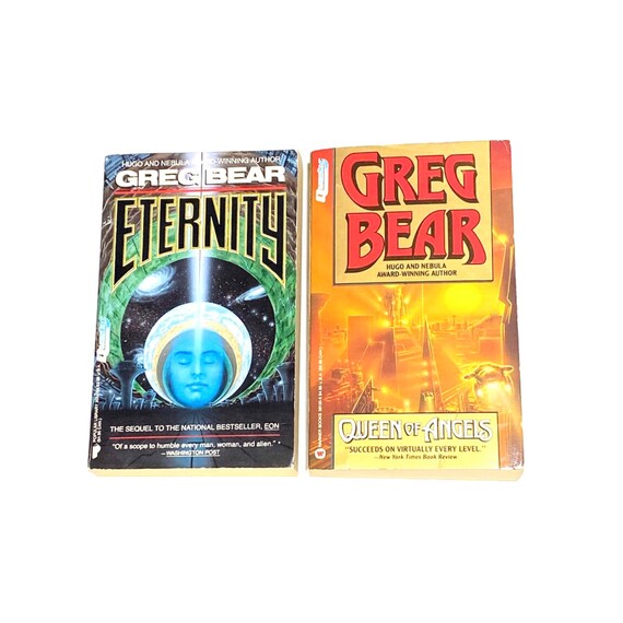 Greg Bear Sci-fi Paperback - Eternity & Queen of Angels, Vintage