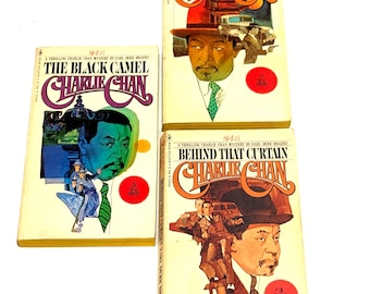 Charlie Chan - Earl Derr Biggers - vintage paperback lot of 3 - mystery set