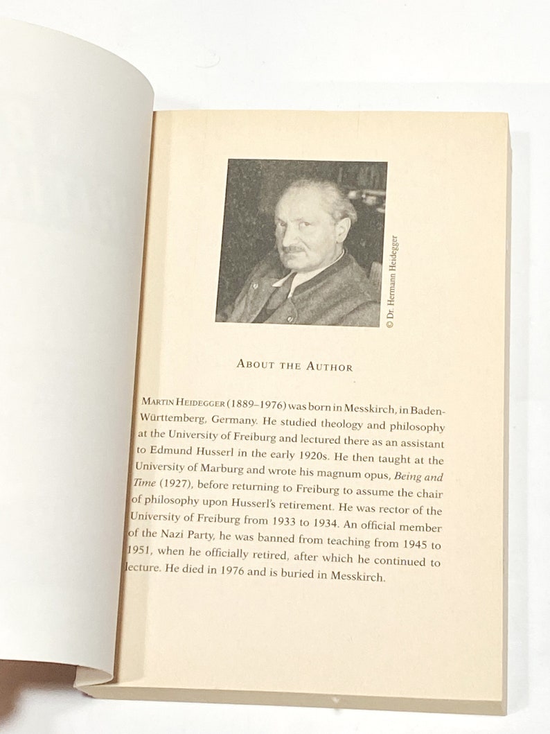 Basic Writings Martin Heidegger Vintage Philosophy Book Pre Owned Book Very Good Condition image 6