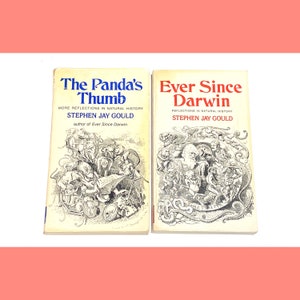 The Panda&#39;s Thumb - Ever Since Darwin - Stephen Jay Gould - Natural History Book lot of 2 - Science Book - Vintage Paperback Book - Good