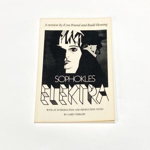 Sophokles Elektra - Version by Ezra Pound - Vintage Paperback Book - Pre Owned Book - Very Good Condition