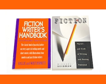 Fiction Writer's Handbook & Fiction The Art of Writing and Getting Published - Vintage Paperback Book lot of 2 - Very Good Condition