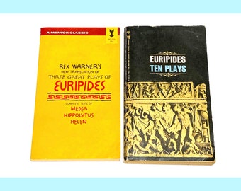 Euripides - Three Great Plays & Ten Plays - Vintage Paperback lot of 2 - Fiction Books - Pre Owned Used - Good Condition