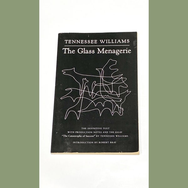 Tennessee Williams - The Glass Menagerie - Play Theatre Script - Vintage Paperback Book - Classic Literature - Pre Owned Book - Very Good