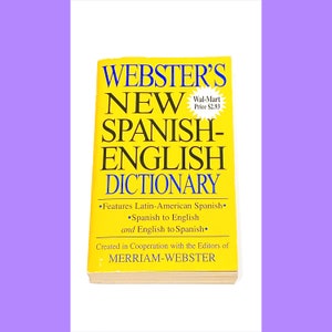 Webster&#39;s New Spanish English Dictionary - Merriam Webster Dictionary - Paperback Book - Pre-Owned Used - Very Good Condition