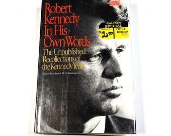 Used Biography Book - Robert Kennedy in His Own Words Memoir Bio Memoirs Vintage Hardcover History Book - PreOwned  Good