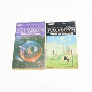 Poul Anderson - Time and Stars & Vault of Ages - Science Fiction Book Lot of 2 - Sci Fi Paperback - Vintage Paperback Book - Good Condition