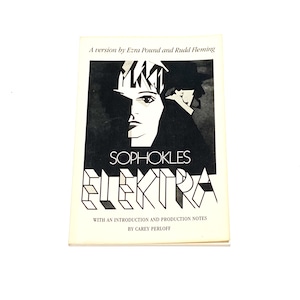 Sophokles Elektra - Version by Ezra Pound - Vintage Paperback Book - Pre Owned Book - Very Good Condition