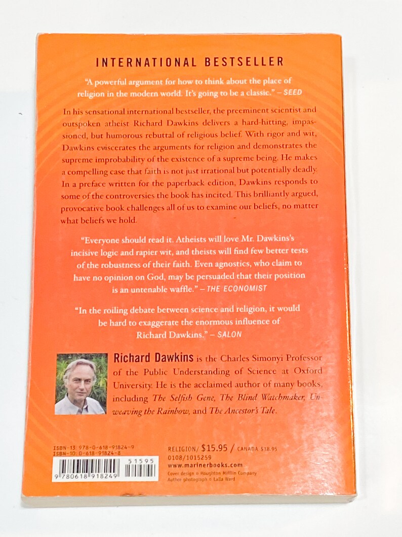 The God Delusion Richard Dawkins Philosophy Book Vintage Paperback Pre Owned Used Book Very Good Condition image 3