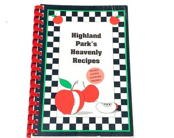 Used Cookbook - Vintage - Highland Park Heavenly Recipes - PreOwned Good Condition Cook Book