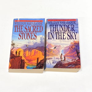 William Sarabande - Sacred Stones - Thunder in the Sky -  Fantasy Paperback Lot of 2 Books - Pre Owned Book - Very Good Condition