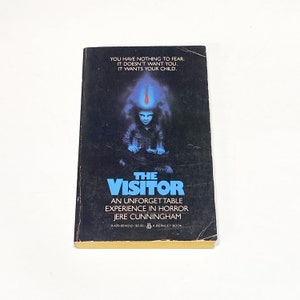The Visitor - Jere Cunningham - RARE Vintage Horror Paperback - Mystery Suspense Book - Pre Owned Used - Very Good Condition