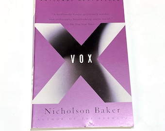 Used Fiction Paperback Book - Vox - Nicholson Baker - Contemporary Fiction - Classic Novel - Vintage Pre Owned - Good
