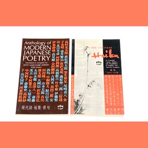 Anthology of Modern Japanese Poetry - The Japanese Haiku - Vintage Poetry Paperback Book Lot of 2 - Poems - Very Good Condition