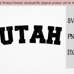 Utah SVG/DXF/Png files/USA state clipart/instant download