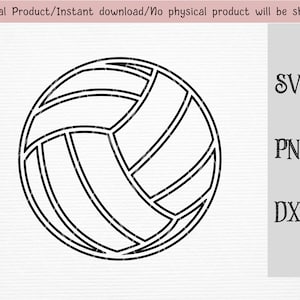 Double outline volleyball SVG/PNG/DXF files/ for Cricut/silhouette machine/cut file/instant download