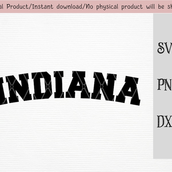 Indiana SVG/DXF/Png files/USA state clipart/instant download