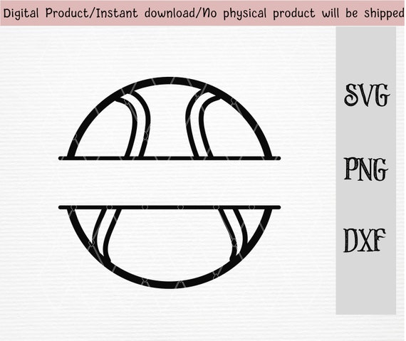 Split Line Drawing Tennis Ball SVG/PNG/DXF Files/ Black Line - Etsy