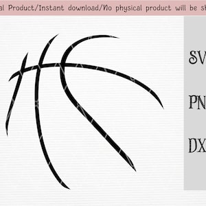 Solid basketball sketch line/sport/SVG/PNG/DXF files/ for Cricut/silhouette machine/cut file/instant download