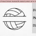 Split Line Drawing Volleyball SVG/PNG/DXF Files/ for Cricut/silhouette ...