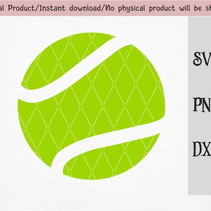 Arquivos SVG / PNG / DXF de bola de tênis / para Cricut / máquina de silhueta / arquivo de corte / download instantâneo