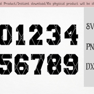 Jersey numbers SVG/PNG/DXF files/sport numbers/ numbers clipart Cricut/silhouette machine/cut file/instant download