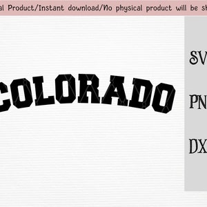 Colorado SVG/DXF/Png files/USA state clipart/instant download