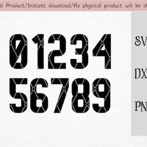 black Jersey numbers SVG/PNG/DXF files/sport numbers/ numbers clipart Cricut/silhouette machine/cut file/instant download
