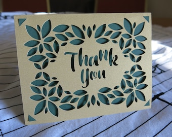 Original thank you card 8.5''*5.5'' cut file/insert card/greeting card/Cricut/silhouette/SVG/DXF/PNG/Ready to use/instant download