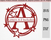 26 Split Letters SVG/DXF/PNG files/instant download