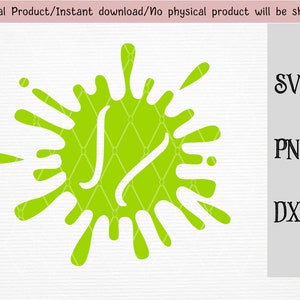 bola de tênis splash Arquivos SVG/PNG/DXF/para Cricut/máquina de silhueta/arquivo de corte/download instantâneo
