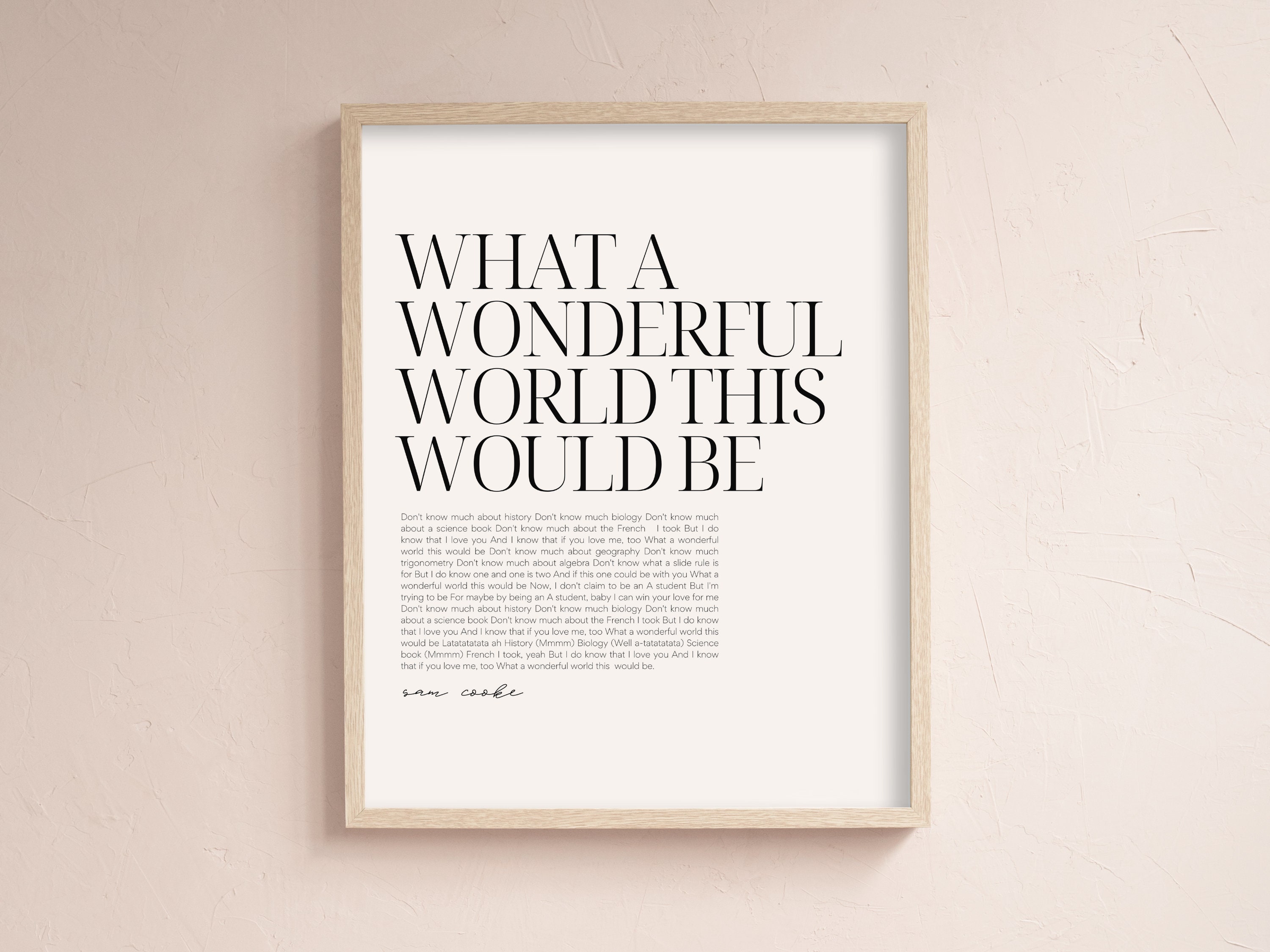 Digital Download What A Wonderful World This Would Be Print 8 Etsy