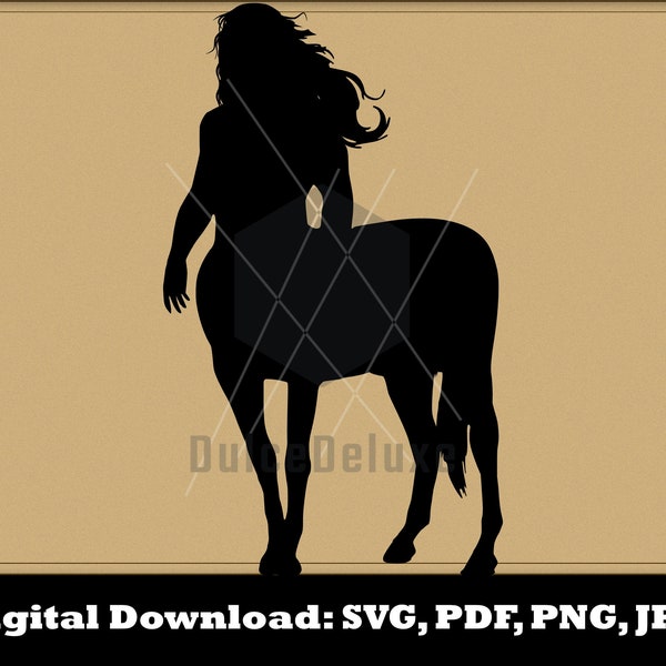 Centaur SVG -Dungeons and Dragons Mythical Creatures Monsters Beasts Silhouette Clipart Vector Pathfinder RPG Greek Mythology DnD tabletop