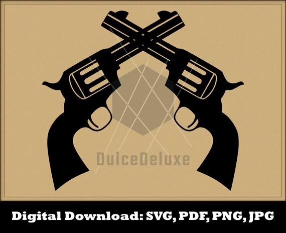 crossed six shooters clip art