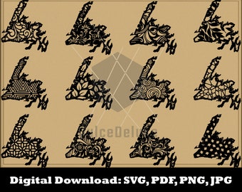 Newfoundland SVG - Newfoundland Silhouette - Newfoundland Bundle SVG - Newfoundland Clipart - Newfoundland Cut File -Vector Instant Download